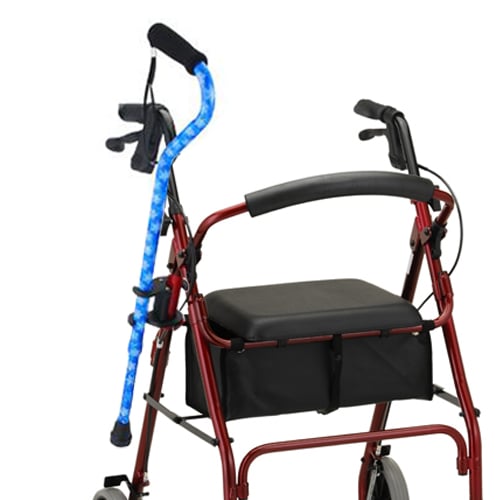 Cane Holder for Walkers and Rollators