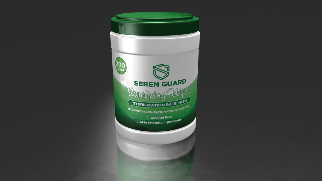 SEREN GUARD® Non-Alcohol Sanitizing Wipes – 200 count cylinder tub