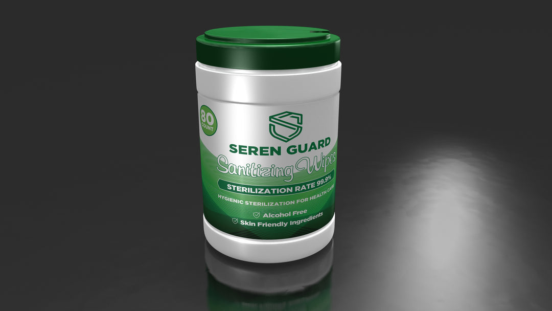 SEREN GUARD® Non-Alcohol Sanitizing Wipes – 80 count cylinder tub