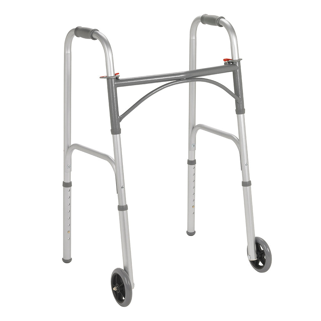 Drive Medical Folding Two Wheeled Walker