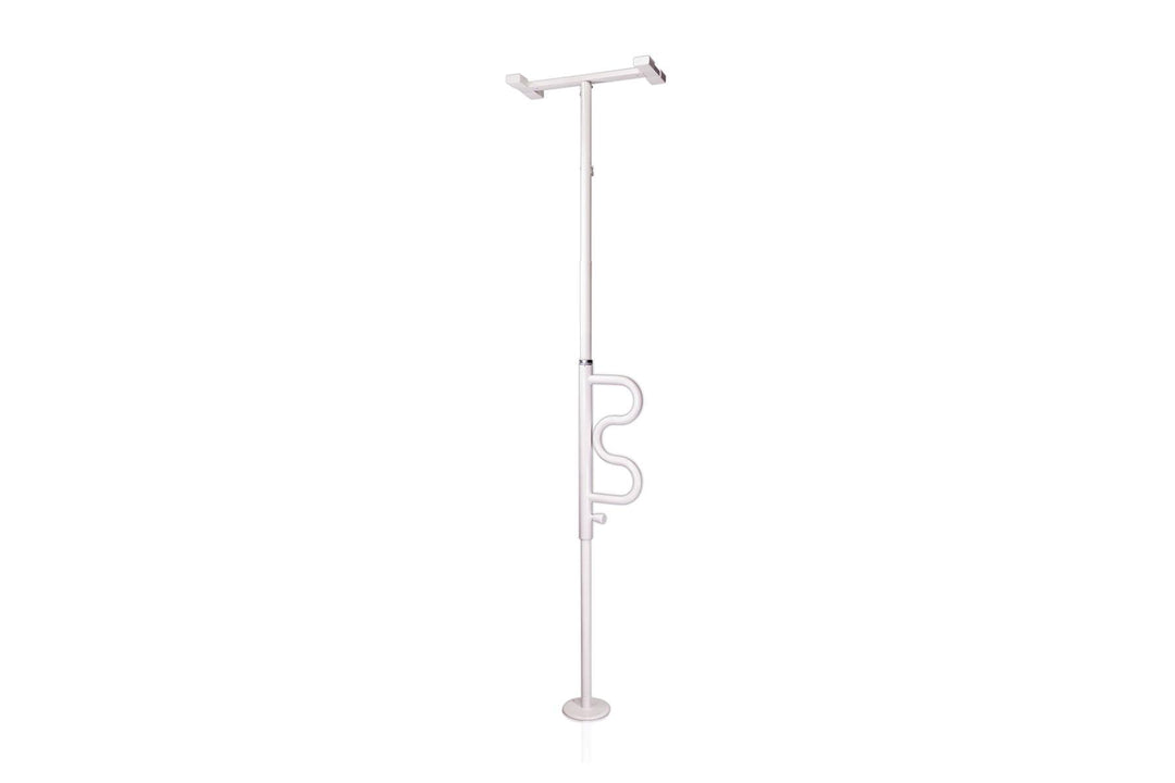 Tension Mounted Security Pole & Curve Grab Bar