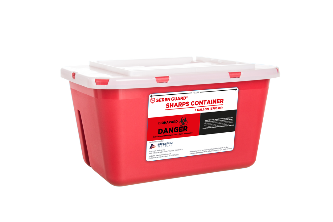 Spectrum Container SEREN GUARD® Sharps Container – 1 Gallon – Spectrum Medical