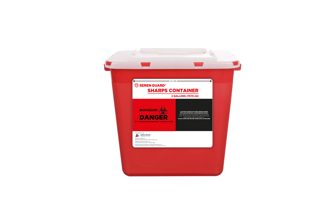 Spectrum Container SEREN GUARD® Sharps Container – 2 Gallon – Spectrum Medical